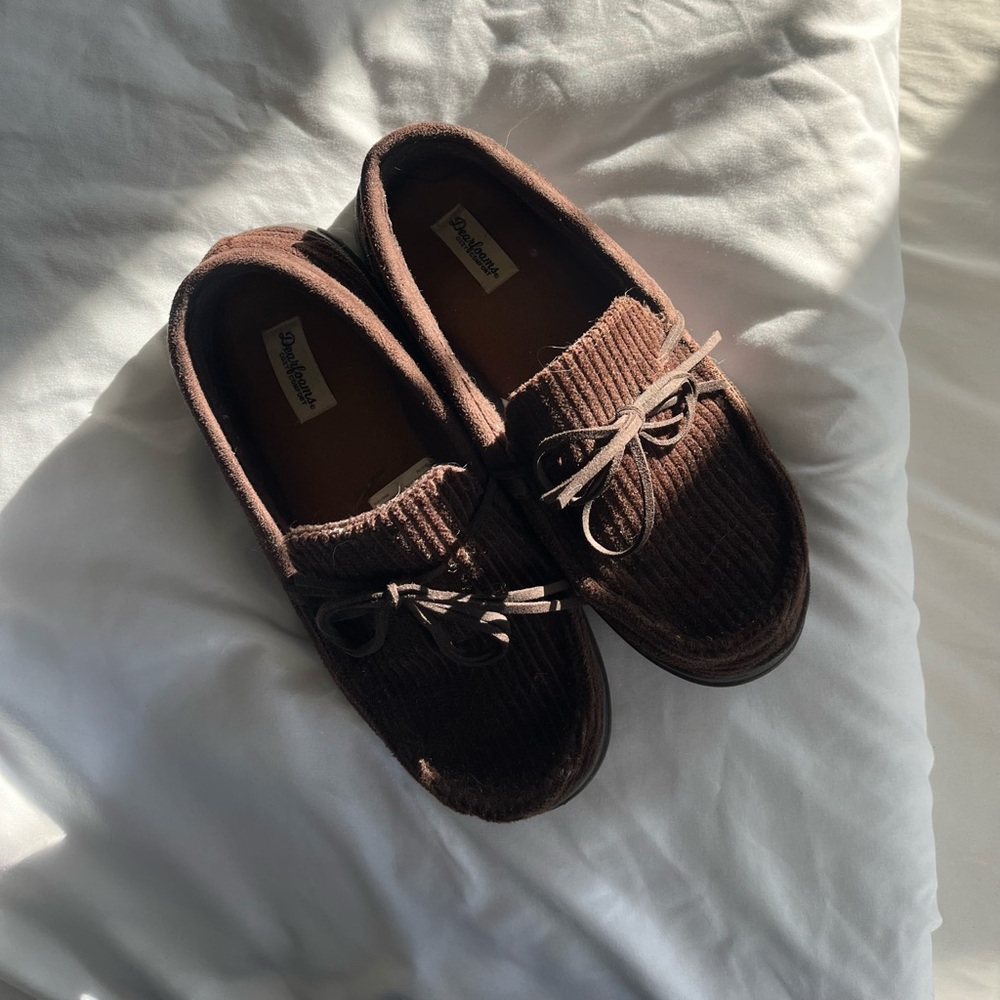 Brown corduroy shoes :)